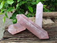 Polished Mixed Rose Quartz Items x 3 From Ambatondrazaka, Madagascar