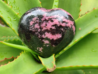 Polished Rhodonite Hearts x 4 From Ambindavato, Madagascar