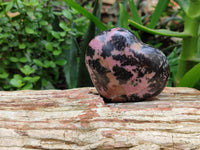 Polished Rhodonite Hearts x 4 From Ambindavato, Madagascar