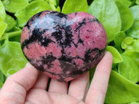 Polished Rhodonite Hearts x 4 From Ambindavato, Madagascar