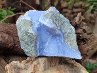 Natural Blue Lace Agate Geode Specimens x 2 From Nsanje, Malawi