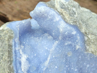 Natural Blue Lace Agate Geode Specimens x 2 From Nsanje, Malawi