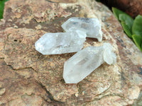 Natural Single Quartz Crystals x 63 From Mpika, Zambia