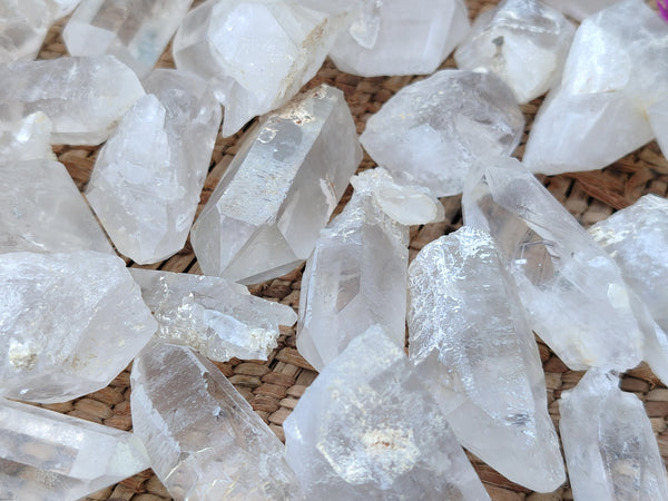 Natural Single Quartz Crystals x 63 From Mpika, Zambia