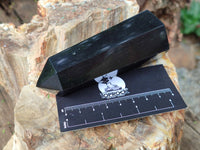 Polished Black Basalt Point-Prisms x 12 From Antsirabe, Madagascar