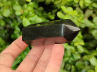 Polished Black Basalt Point-Prisms x 12 From Antsirabe, Madagascar