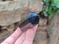 Polished Black Basalt Point-Prisms x 12 From Antsirabe, Madagascar