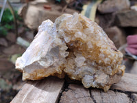 Natural Limonite Quartz Clusters x 4 From Solwezi, Zambia