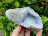 Polished Blue Lace Agate Standing Free Forms x 2 From Nsanje, Malawi