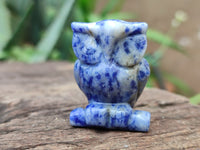 Polished Sodalite Owl Carvings - sold per item - From Namibia