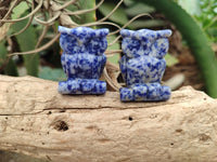 Polished Sodalite Owl Carvings - sold per item - From Namibia