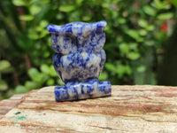 Polished Sodalite Owl Carvings - sold per item - From Namibia