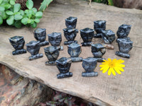 Polished Banded Tiger Iron Jasper Owl Carvings - sold per item - From Australia