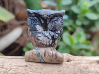 Polished Banded Tiger Iron Jasper Owl Carvings - sold per item - From Australia