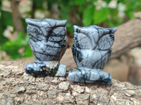 Polished Banded Tiger Iron Jasper Owl Carvings - sold per item - From Australia