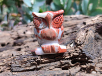 Polished Small Brecciated Jasper Owl Carving - sold per item - From South Africa