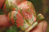 Polished Mini Unakite Owl Carvings - sold per item - From South Africa