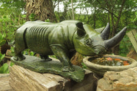 Hand Made Green Verdite Rhino Carving x 1 From Zimbabwe