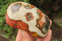 Polished On One Side Polychrome Jasper x 4 From Mahajanga, Madagascar