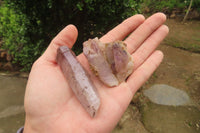 Natural Smokey Amethyst Crystals x 12 From Chiredzi, Zimbabwe