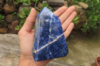 Polished Sodalite Points x 2 From Kunene River, Namibia