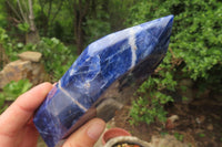 Polished Sodalite Points x 2 From Kunene River, Namibia