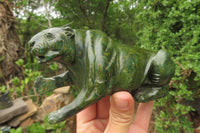 Hand Made Green Verdite Animal Carvings x 2 From Zimbabwe