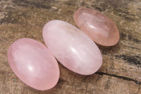 Polished Rose Quartz Palm Stones x 24 From Madagascar