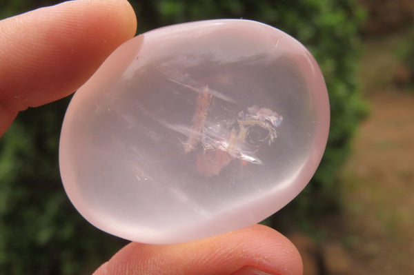 Polished Rose Quartz Palm Stones x 24 From Madagascar