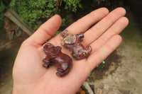 Polished Small Brecciated Jasper Elephant Carving - sold per item - From South Africa