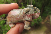 Polished Small Brecciated Jasper Elephant Carving - sold per item - From South Africa