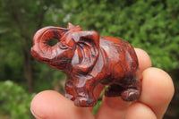 Polished Small Brecciated Jasper Elephant Carving - sold per item - From South Africa