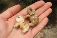 Polished Small Namibian Desert Picture Stone Jasper Elephant Carving - sold per item - From Namibia