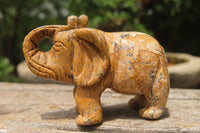 Polished Small Namibian Desert Picture Stone Jasper Elephant Carving - sold per item - From Namibia