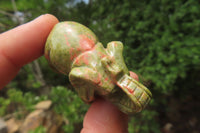 Polished Small Unakite Elephant Carving - sold per item - From South Africa