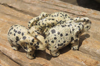 Polished Small Dalmatian Jasper Elephant Carving - sold per item - From Mexico