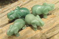 Polished Small Gemmy Aventurine Elephant Carving - sold per item - From Zimbabwe