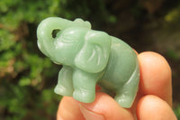 Polished Small Gemmy Aventurine Elephant Carving - sold per item - From Zimbabwe