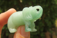 Polished Small Gemmy Aventurine Elephant Carving - sold per item - From Zimbabwe