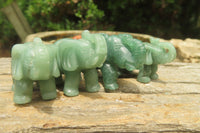 Polished Small Gemmy Aventurine Elephant Carving - sold per item - From Zimbabwe