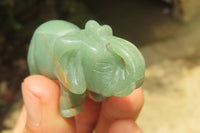 Polished Small Gemmy Aventurine Elephant Carving - sold per item - From Zimbabwe