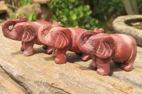 Polished Small Pyrophyllite Elephant Carving - sold per item - From Namibia