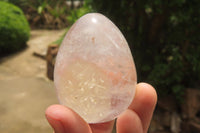 Polished Frosted Quartz Gemstone Eggs x 6 From Madagascar