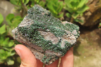 Natural Libethenite Crystals On Dolomite Matrix Specimens x 4 From Shituru, Congo