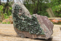 Natural Libethenite Crystals On Dolomite Matrix Specimens x 4 From Shituru, Congo