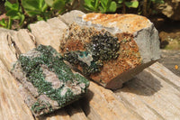 Natural Libethenite Crystals On Dolomite Matrix Specimens x 4 From Shituru, Congo