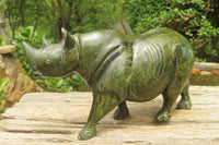 Hand Made Green Verdite Rhino Carving x 1 From Zimbabwe