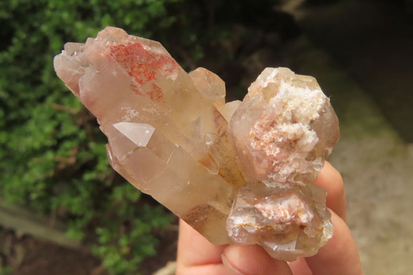 Natural Red Hematoid Quartz Clusters x 6 From Karoi, Zimbabwe