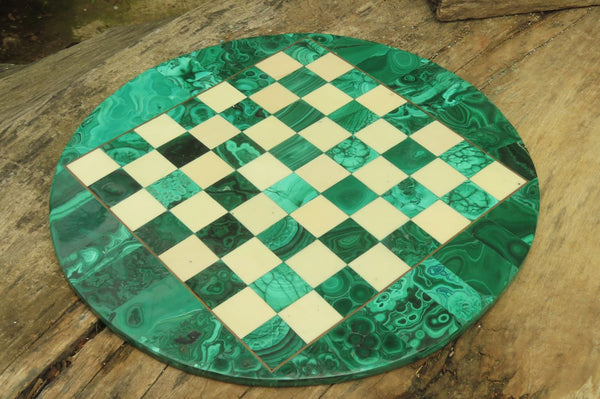 Hand Made Malachite Chess Board x 1 From Congo