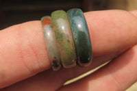 Polished Solid Indian Agate Gemstone Rings - Sold Per Item - From India